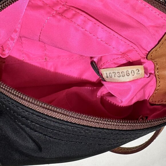 D&B Dooney and Bourke Black Nylon Embroidered Duck Crossbody Shoulder Bag Y2K - Picture 11 of 16